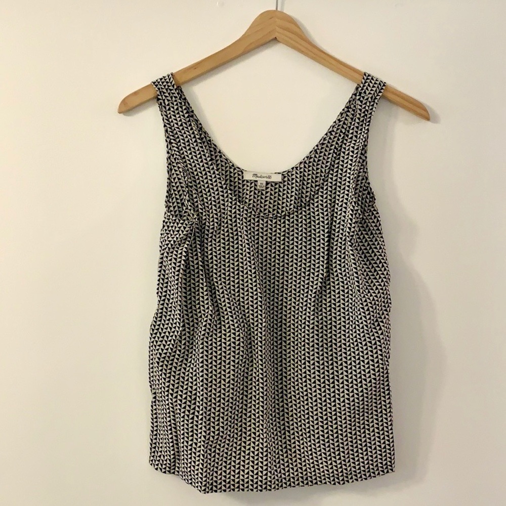 Madewell Silk Sundown Tank Top in Triangle Field